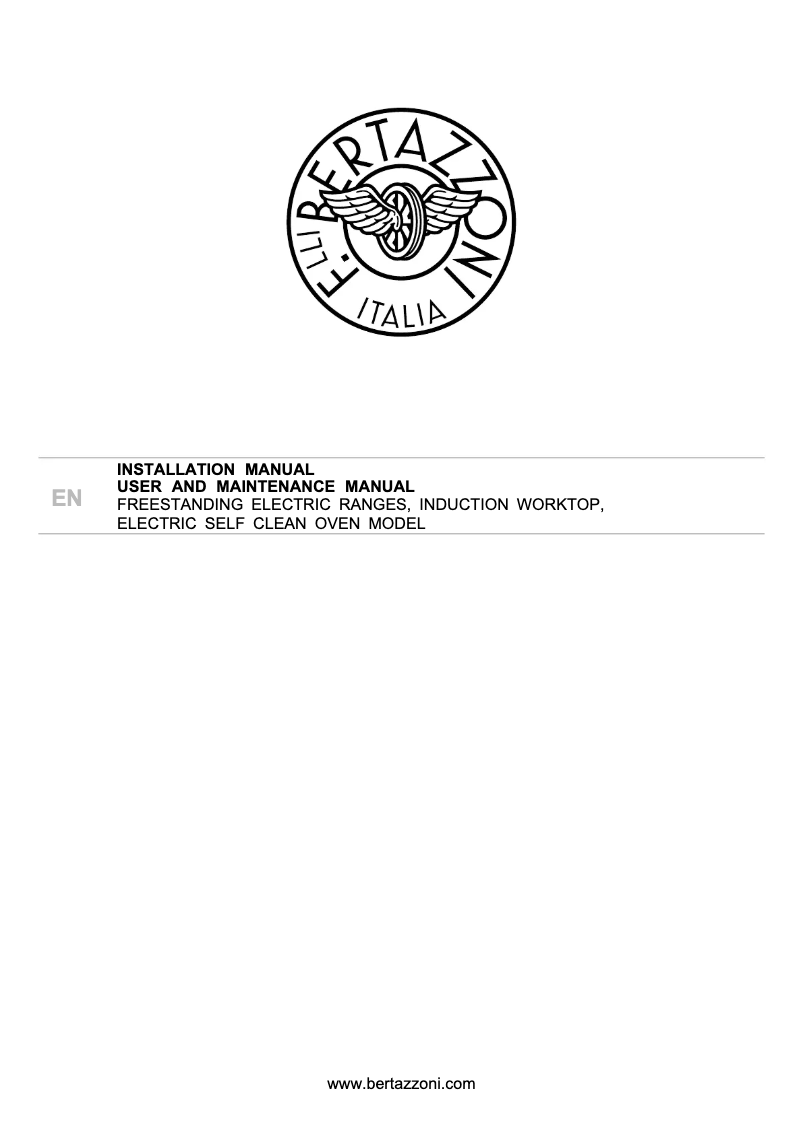 Page n°1 - Guide d'installation Bertazzoni PRO365ICFEPART
