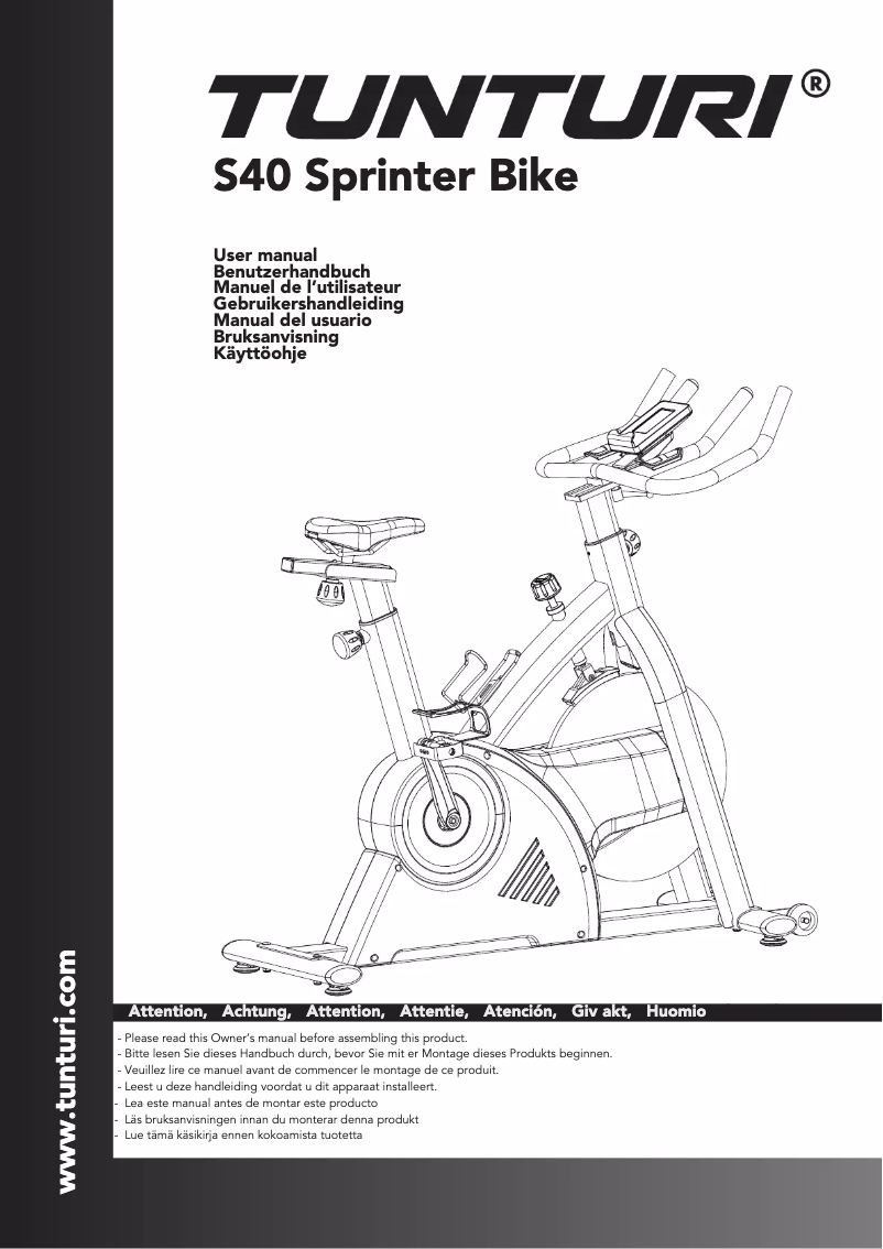 Page n°1 - Manuel utilisateur Tunturi Competence S40