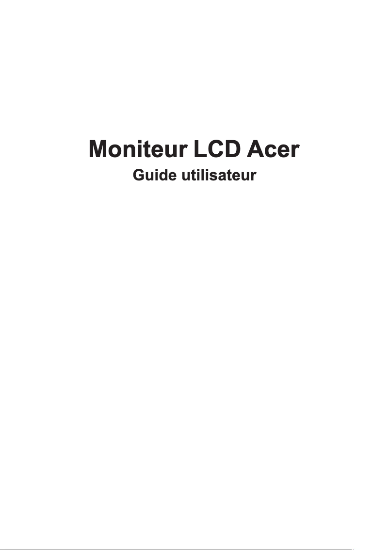 Page n°1 - Manuel utilisateur Acer XB273KS