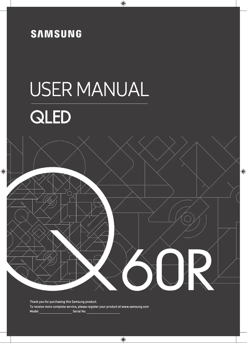 Image de la première page du manuel de l'appareil QLED QE43Q60R