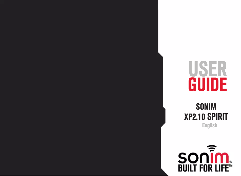 Page 1 de la notice Manuel utilisateur Sonim XP2.10 Spirit