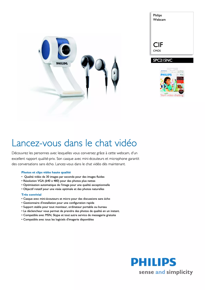 Image de la première page du manuel de l'appareil SPC215NC