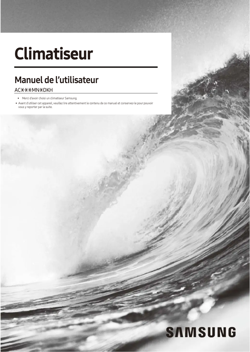 Page n°1 - Manuel utilisateur Samsung AC120NN4DKH/EU
