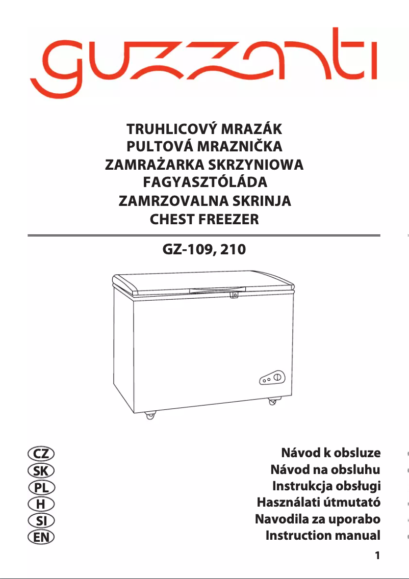 Page n°1 - Manuel utilisateur Guzzanti GZ-210