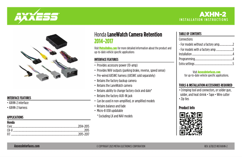 Page 1 de la notice Manuel utilisateur AXESS AXHN-2