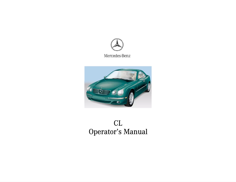 Página 1 del manual Manual de usuario Mercedes-Benz CL 500 (2001)