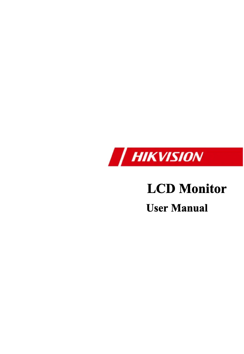 Page 1 de la notice Manuel utilisateur Hikvision DS-D5022QE-B