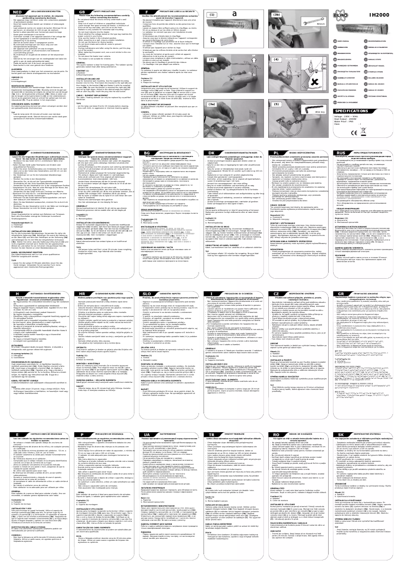 Página 1 del manual Manual de usuario Elro IH2000