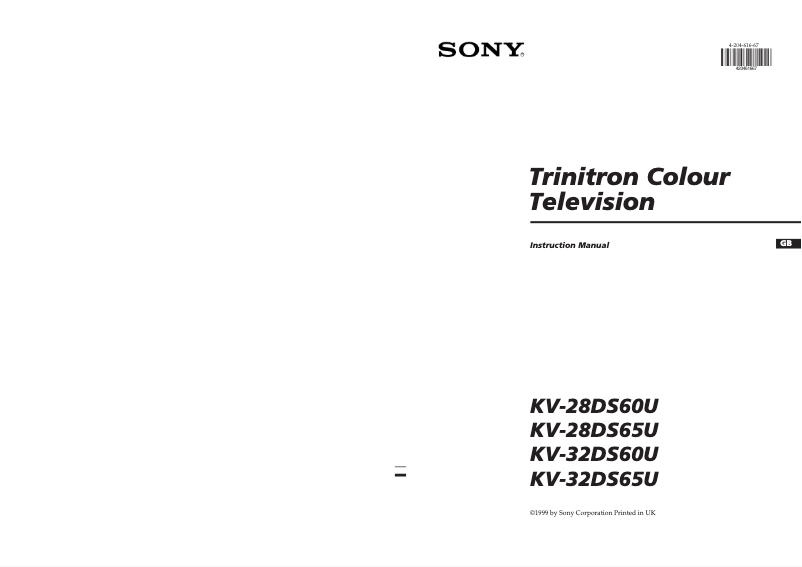 Page n°1 - Manuel utilisateur Sony KV-28DS65U