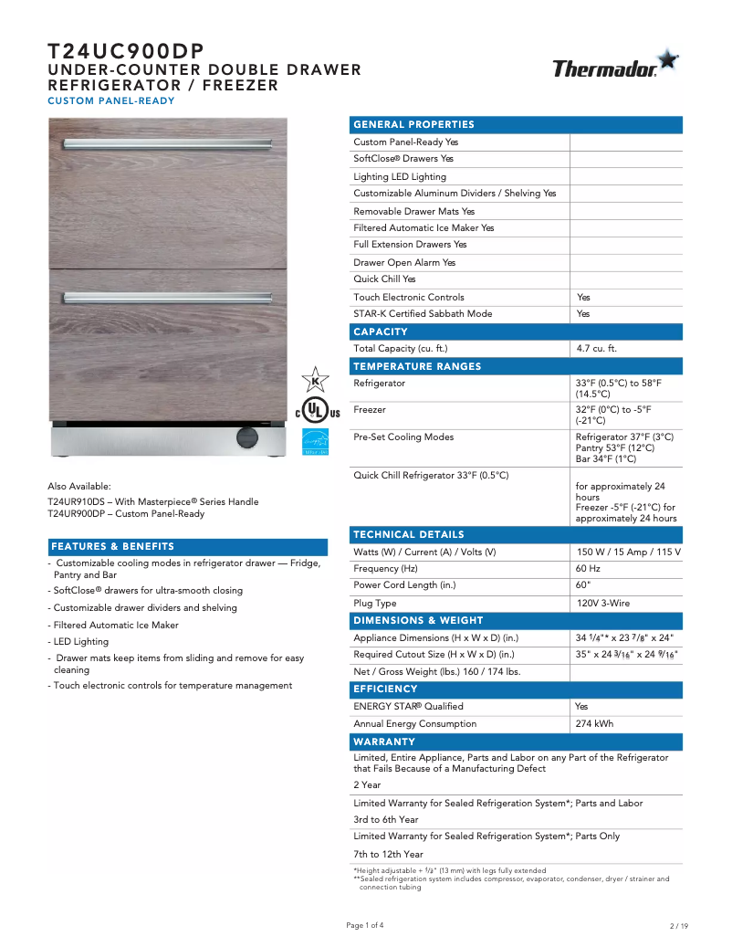 Image de la première page du manuel de l'appareil T24UC900DP