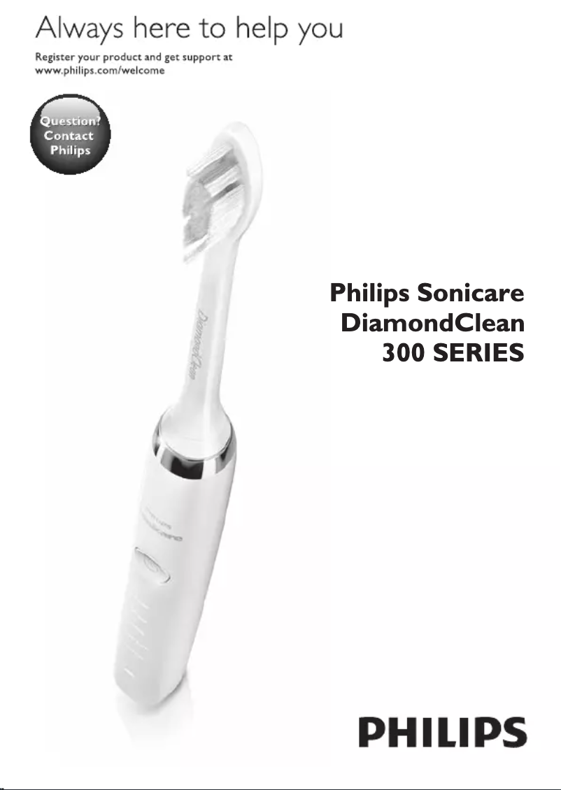Page 1 de la notice Manuel utilisateur Philips Sonicare DiamondClean HX9311