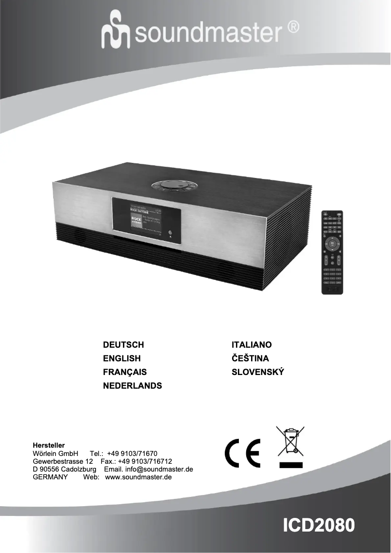 Image de la première page du manuel de l'appareil ICD2080