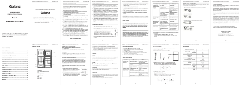 Page n°1 - Manuel utilisateur Galanz GLR46TBKER