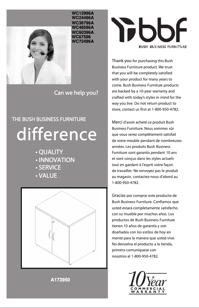 Page 1 de la notice Manuel utilisateur bbf WC36796A