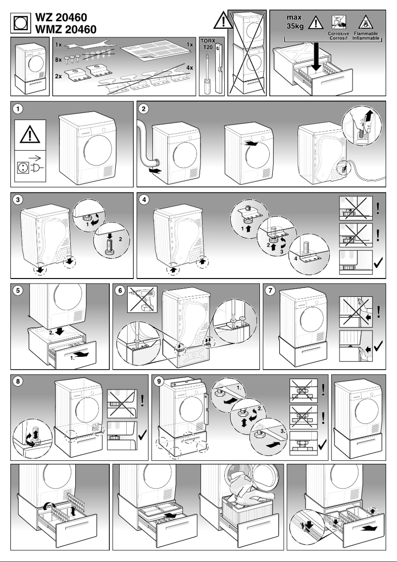 Page n°1 - Manuel utilisateur Bosch WMZ20460