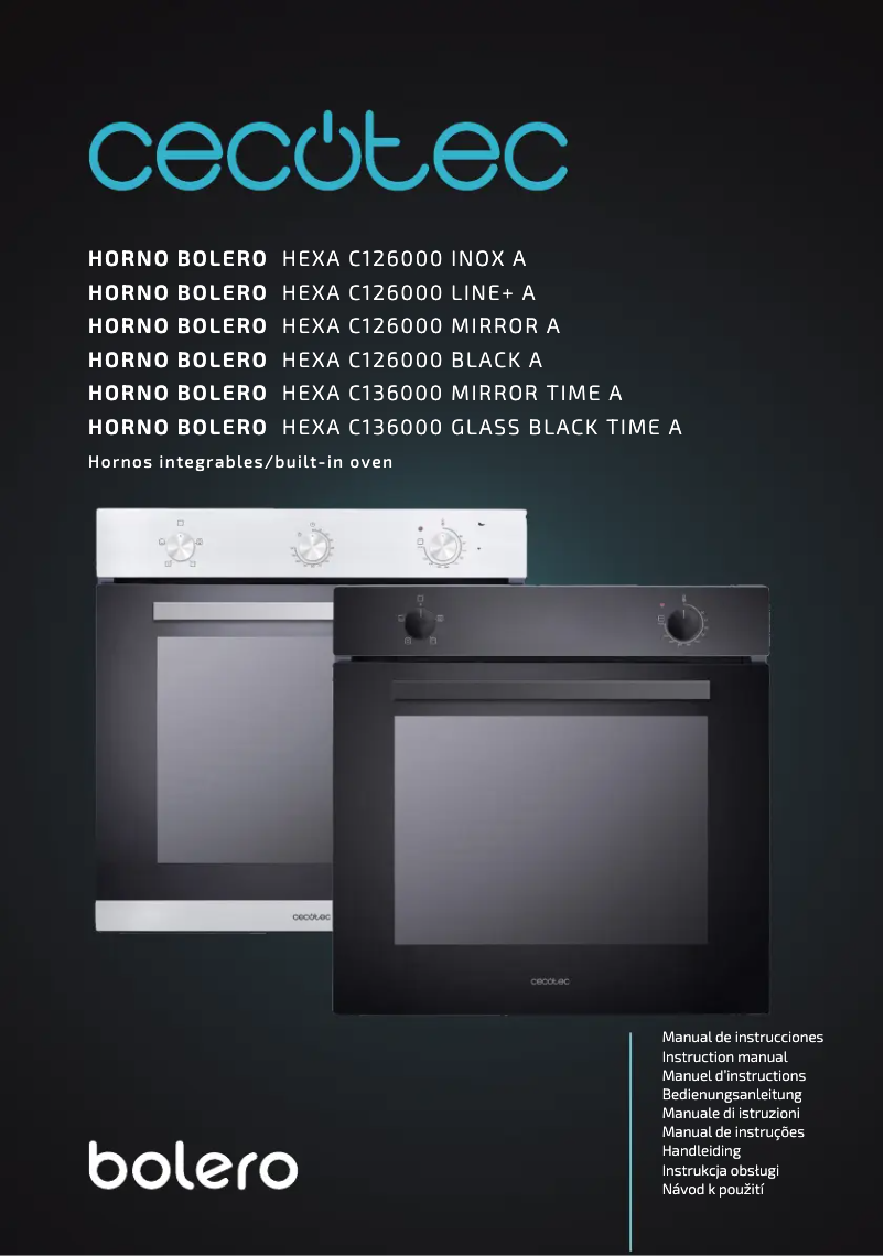 Page 1 de la notice Manuel utilisateur Cecotec Bolero Hexa C136000 Glass Time A