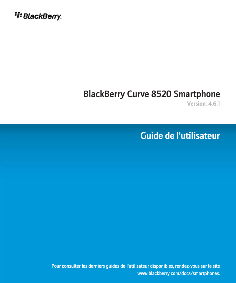 Page 1 de la notice Manuel utilisateur BlackBerry Curve 8520