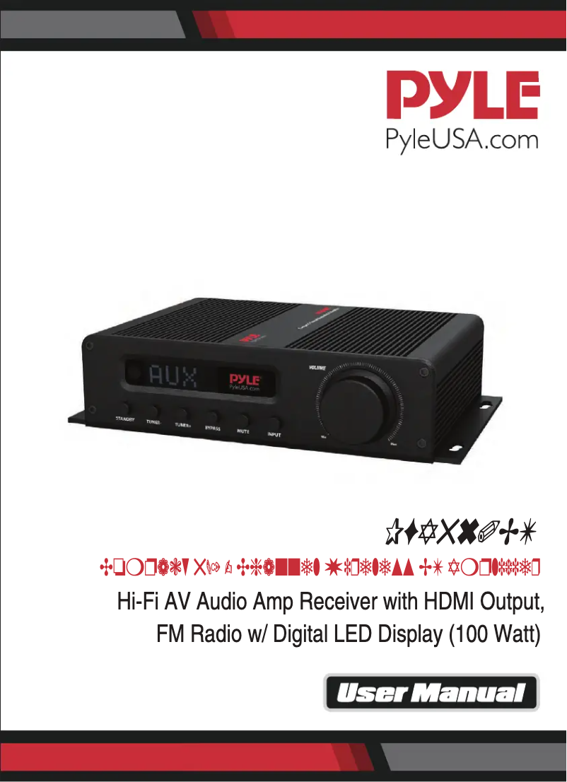 Page 1 de la notice Manuel utilisateur Pyle PFA560BT