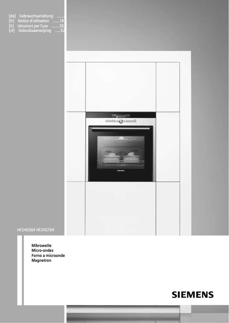 Page n°1 - Manuel utilisateur Siemens HF24G764