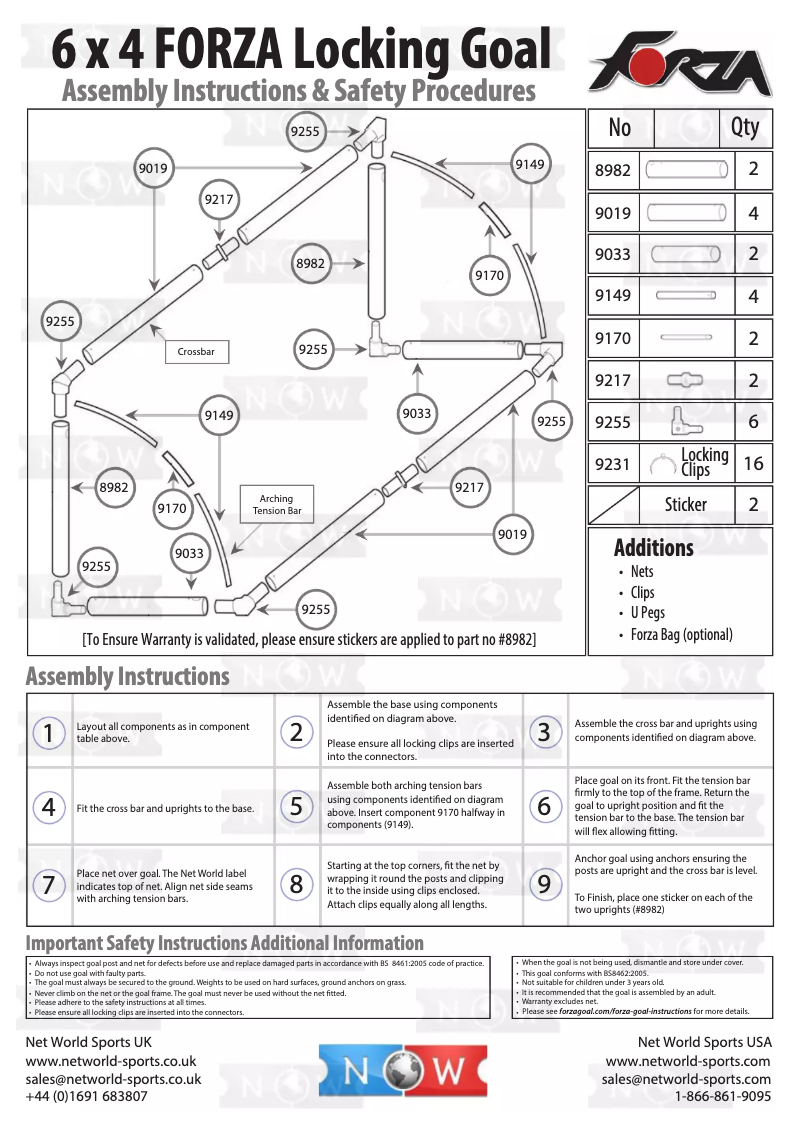 Page 1 de la notice Manuel utilisateur Forza 6x4 Locking
