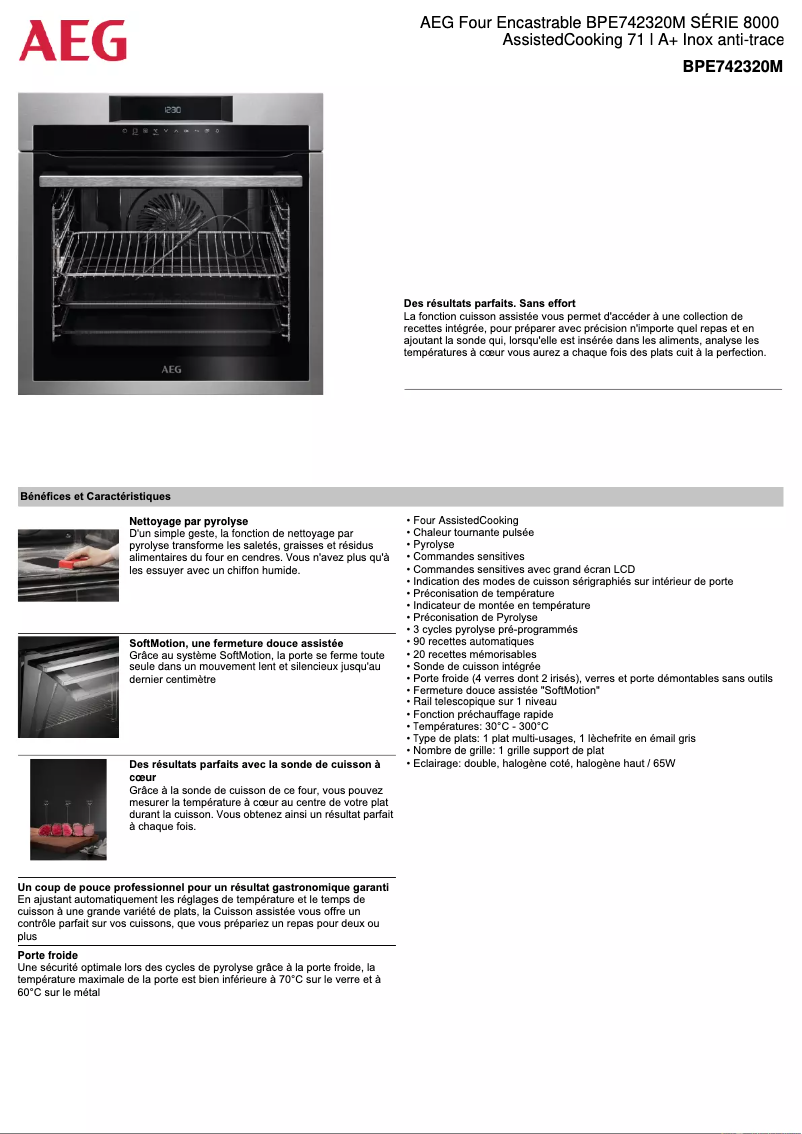 Image de la première page du manuel de l'appareil BPE742320M