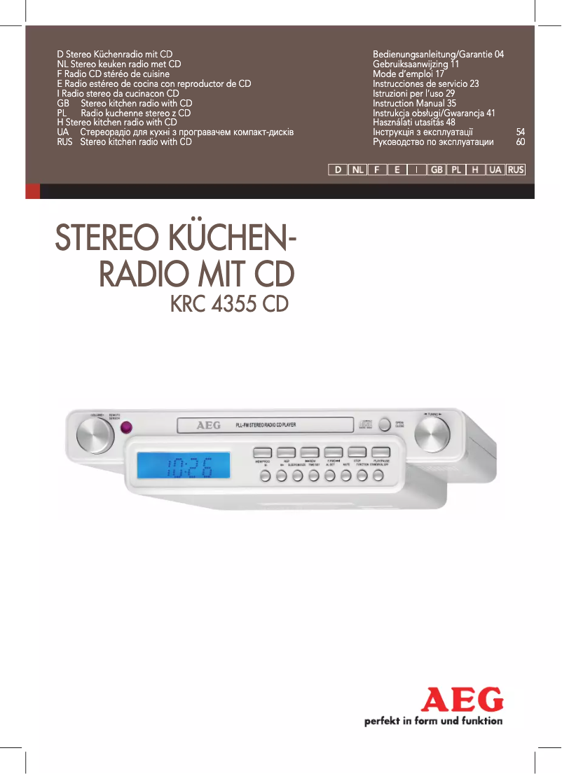 Image de la première page du manuel de l'appareil KRC 4355 CD