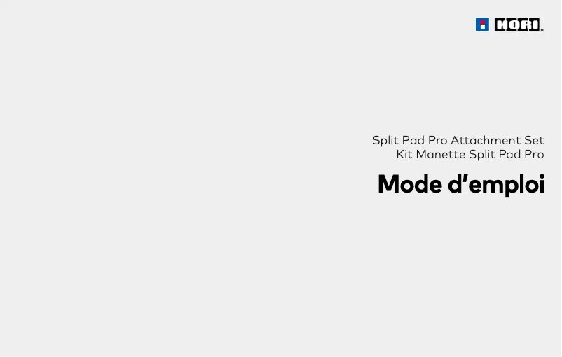 Page 1 de la notice Manuel utilisateur Hori Split Pad Pro