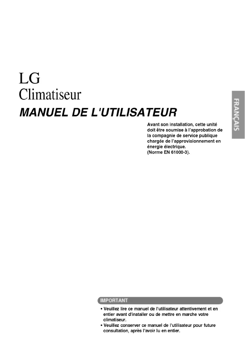 Page 1 de la notice Manuel utilisateur LG LSNH126RKA2