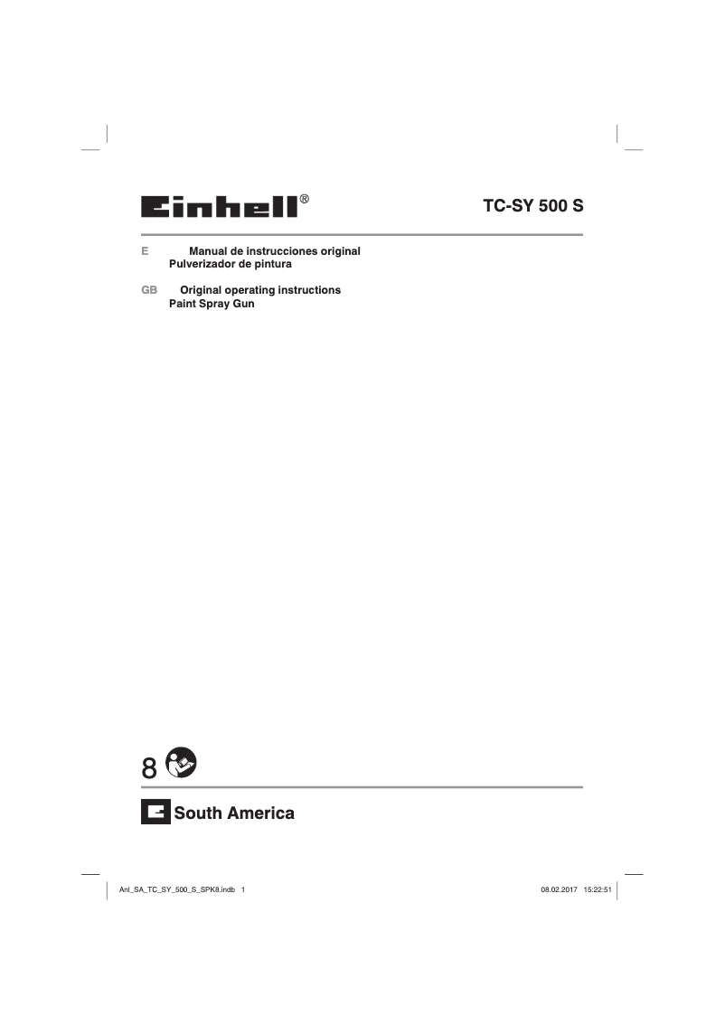 Page 1 de la notice Manuel utilisateur Einhell TC-SY 500 S