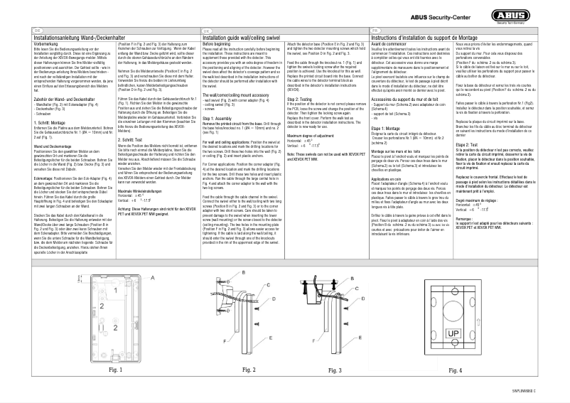Page n°1 - Manuel utilisateur Abus BW8060