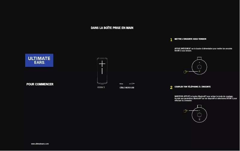 Page n°1 - Manuel utilisateur Ultimate Ears BOOM 3