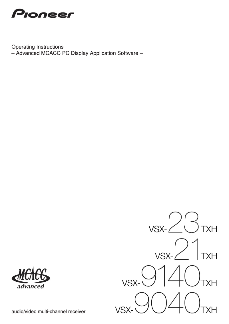 Page n°1 - Manuel utilisateur Pioneer Elite VSX-21TXH