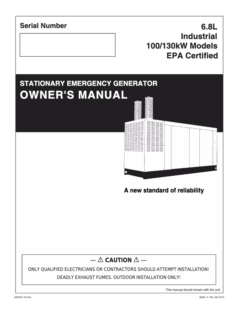 Page 1 de la notice Manuel utilisateur Generac QT10068ANAYA