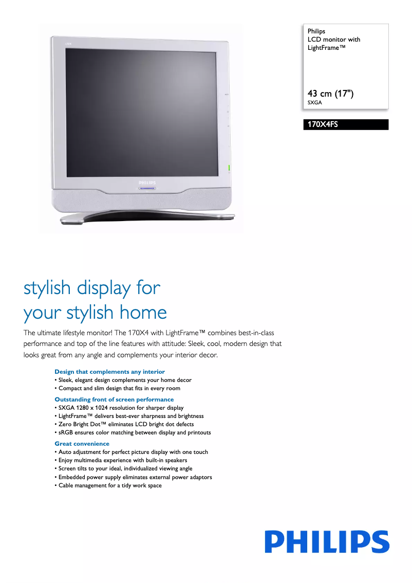 Image de la première page du manuel de l'appareil 170X4FS