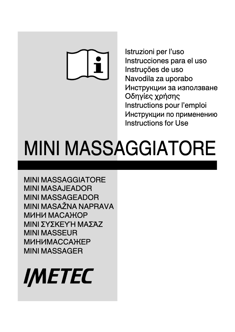 Page 1 de la notice Manuel utilisateur Imetec ML4-200