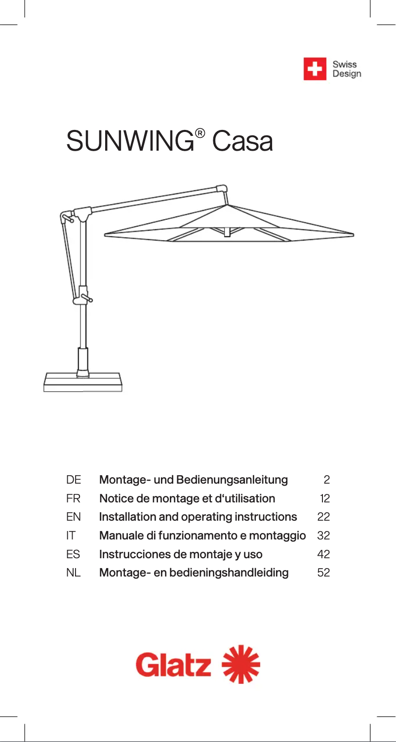 Image de la première page du manuel de l'appareil Sunwing Casa