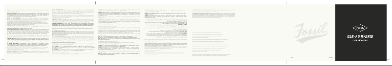 Page 1 de la notice Manuel utilisateur Fossil Gen 6 Hybrid