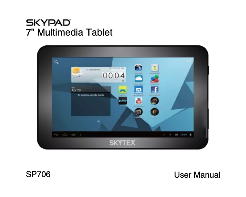 Image de la première page du manuel de l'appareil Skypad SP706