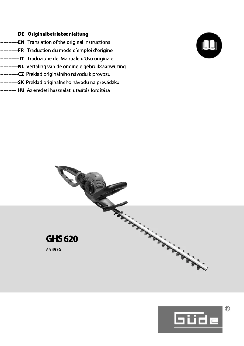 Image de la première page du manuel de l'appareil GHS 620