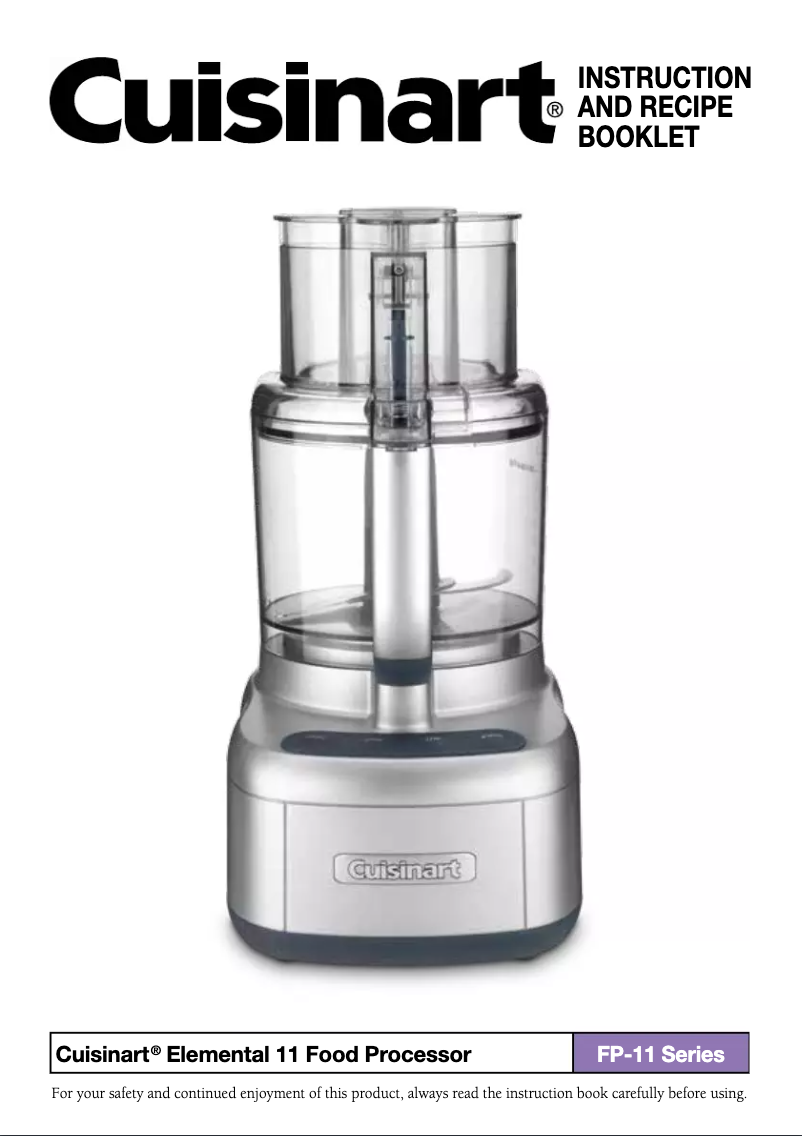 Page n°1 - Manuel utilisateur Cuisinart Elemental 11