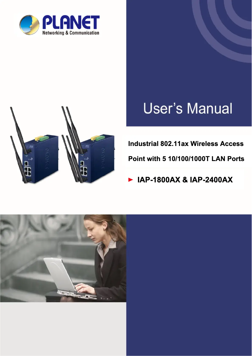 Image de la première page du manuel de l'appareil IAP-1800AX