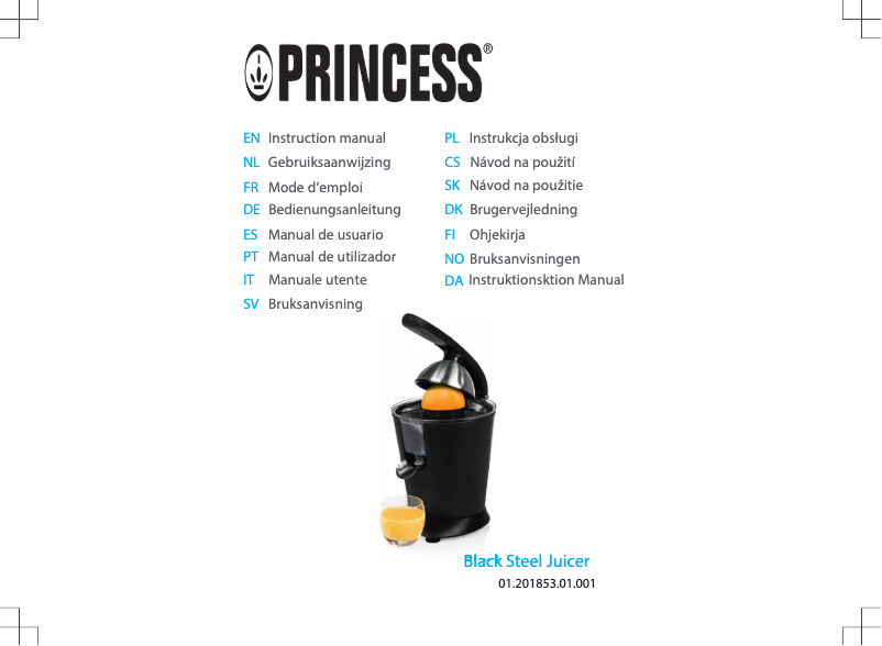 Image de la première page du manuel de l'appareil Black Steel 201853