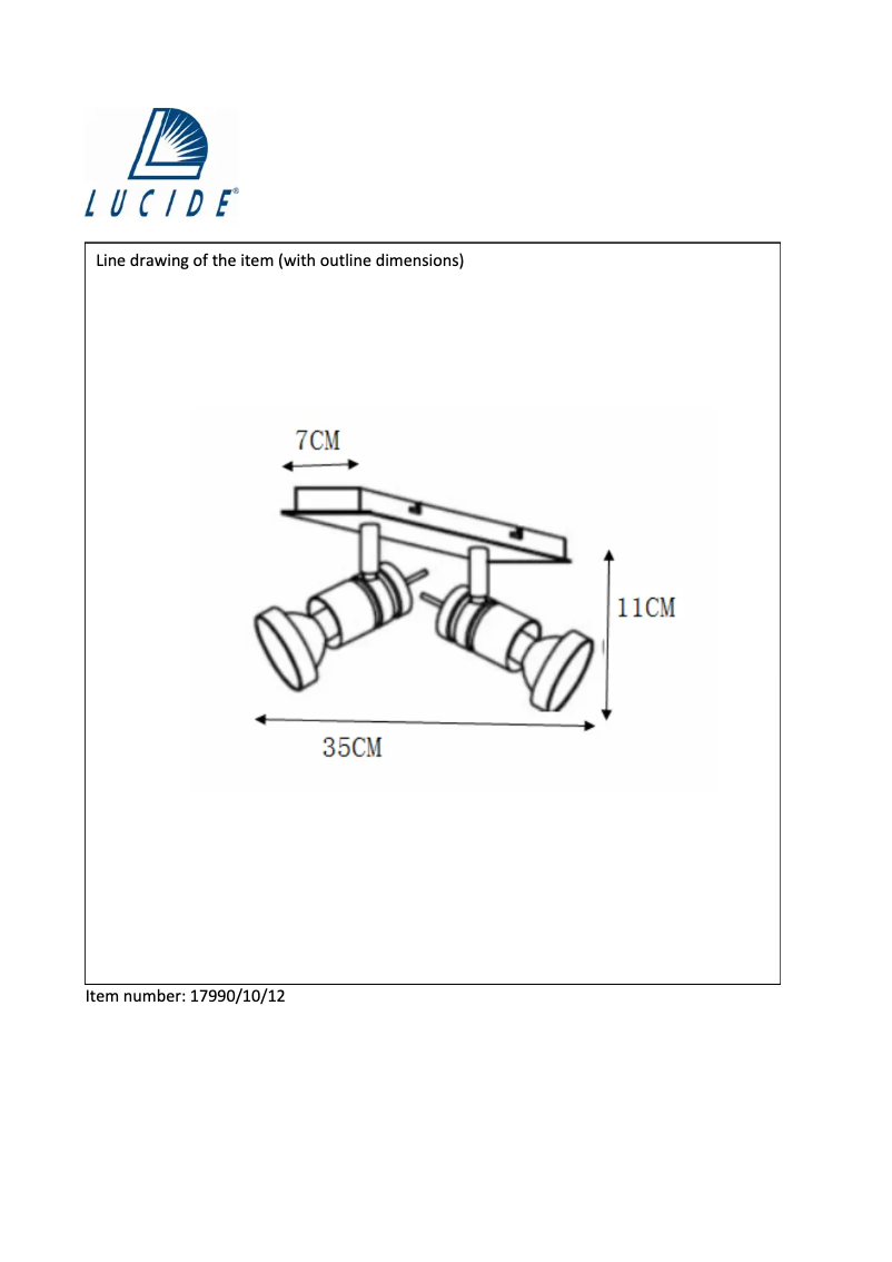 Page n°1 - Manuel utilisateur Lucide Twinny 17990/10/12