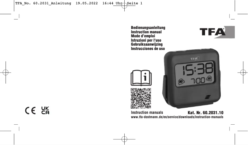 Imagen de la primera página del manual del dispositivo Buzz 60.2031.10