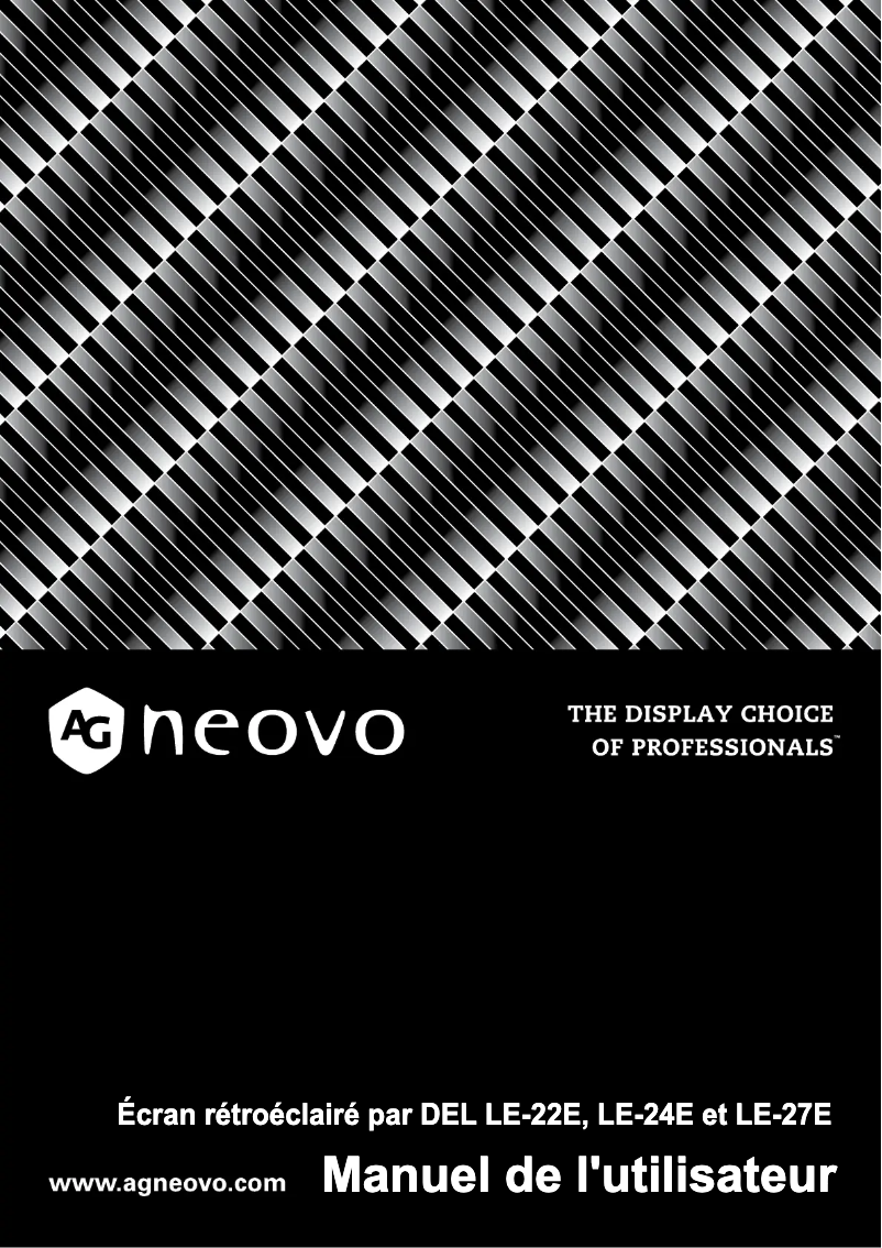 Page 1 de la notice Manuel utilisateur AG Neovo LE-27E