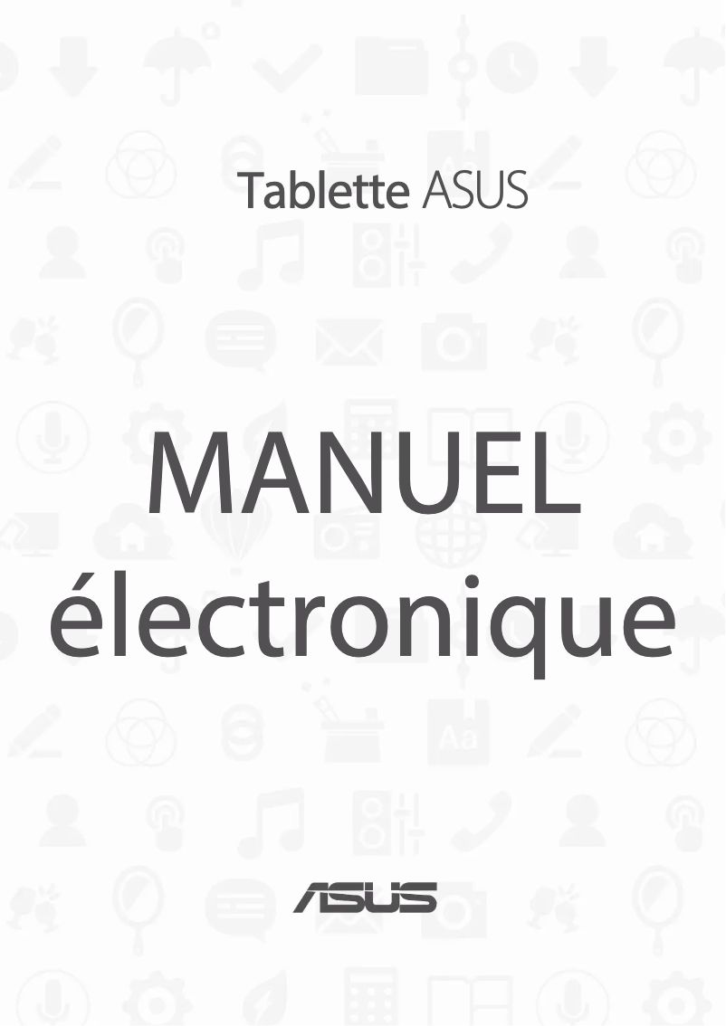 Page n°1 - Manuel utilisateur Asus MeMO Pad 8 ME581CL