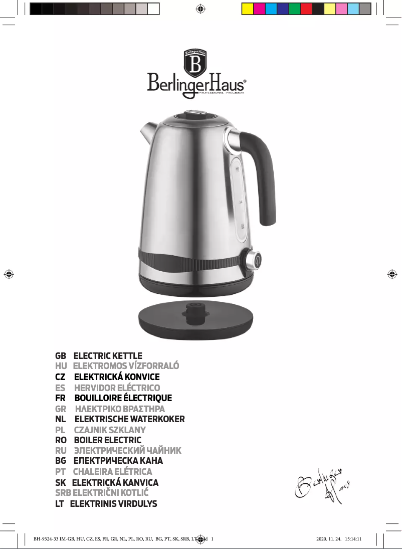 Page n°1 - Manuel utilisateur Berlinger Haus BH-9327