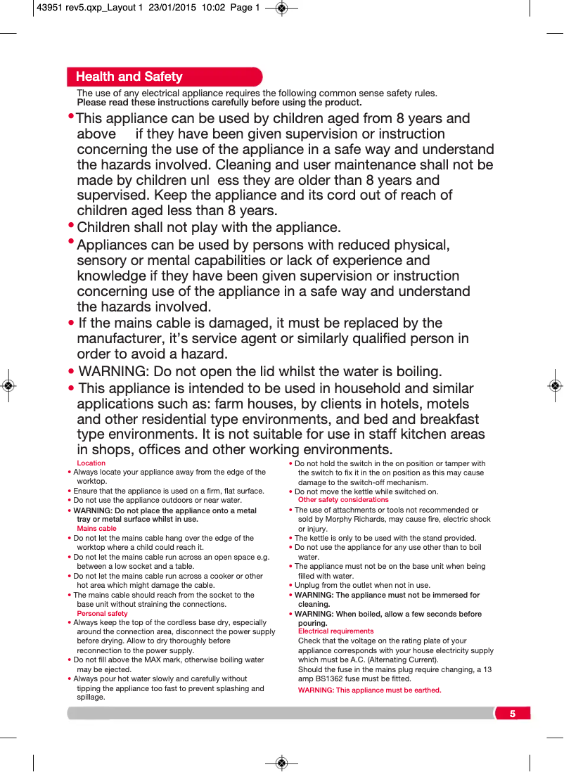 Imagen de la primera página del manual del dispositivo Elipta 102204