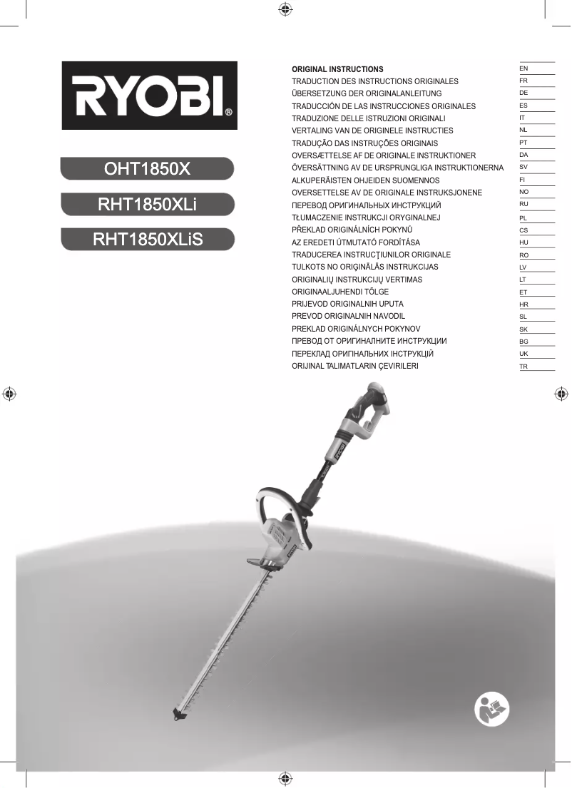 Página 1 del manual Manual de usuario RYOBI One+ OHT1850X