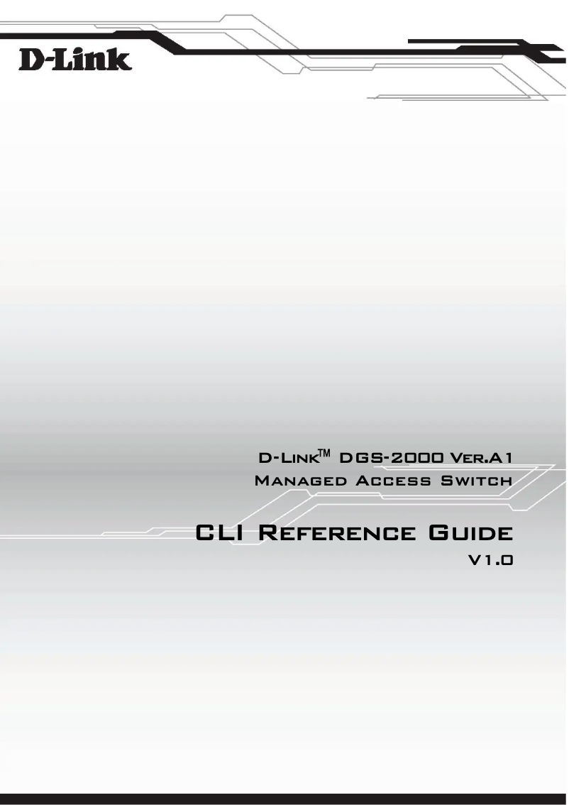 Image de la première page du manuel de l'appareil DGS-2000